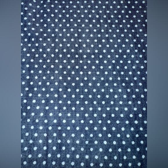 UEC OLD NAVY Blue White Polka Dot Long Sleeve Button-Up Chambray Shirt Sz M - Picture 5 of 8